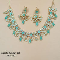 Elegant Pacchi Kundan Necklace and Earring Set