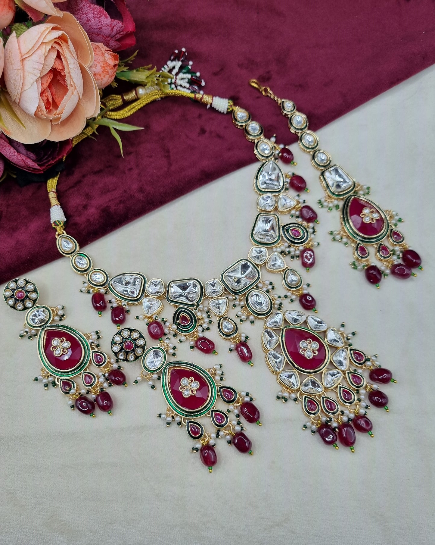 Handcrafted Royal Kundan Jewelry Set