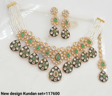 Kundan Gold Plated Choker Necklace Set