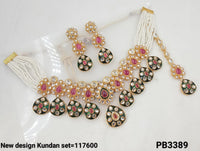 Kundan Gold Plated Choker Necklace Set