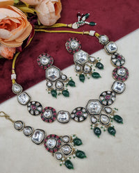 Elegant Kundan Choker & Statement Earrings Set