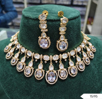 Antique Gold Plated Kundan Jewellery Set