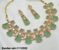 Gold Plated Kundan Jewellery Set