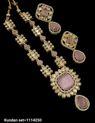 Traditional Gold Plated Kundan Necklace Set