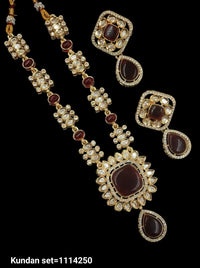 Traditional Gold Plated Kundan Necklace Set