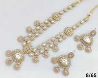 Antique Gold Plated Kundan Necklace Set