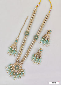 Antique Gold Plated Kundan Necklace Set