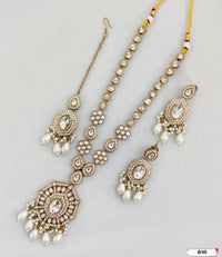Antique Gold Plated Kundan Necklace Set