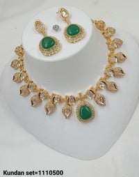 Traditional Gold Plated Kundan Necklace Set