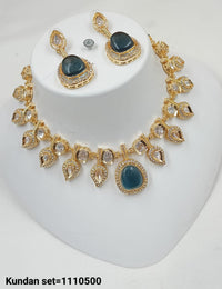 Traditional Gold Plated Kundan Necklace Set