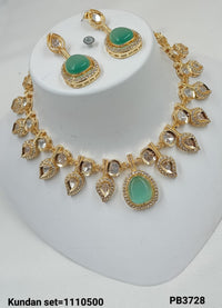Traditional Gold Plated Kundan Necklace Set