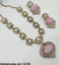 Antique Gold Plated Kundan Necklace Set