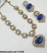 Antique Gold Plated Kundan Necklace Set