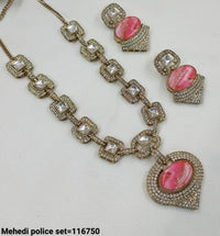 Antique Gold Plated Kundan Necklace Set