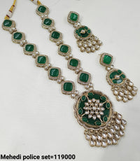 Antique Gold Plated Kundan Necklace Set