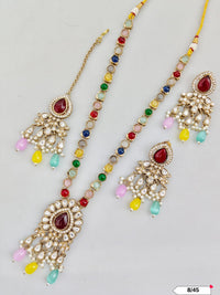Antique Gold Plated Kundan Necklace Set