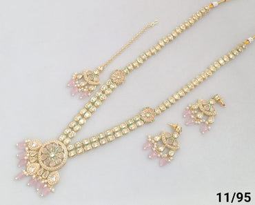 Bridal Kundan Necklace Set with Chandbali Earrings – Handcrafted Traditional Jewelry