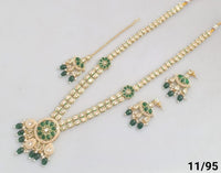 Bridal Kundan Necklace Set with Chandbali Earrings – Handcrafted Traditional Jewelry