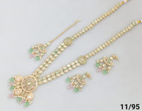 Bridal Kundan Necklace Set with Chandbali Earrings – Handcrafted Traditional Jewelry