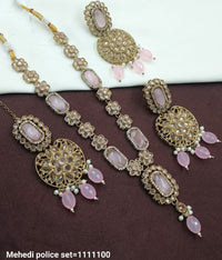 Traditional Jewelry Set – Necklace, Earrings & Maang Tikka – Bridal & Festive Wear