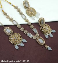 Traditional Jewelry Set – Necklace, Earrings & Maang Tikka – Bridal & Festive Wear