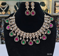 Designer Teardrop kundan Necklace Set