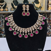 Designer Teardrop kundan Necklace Set