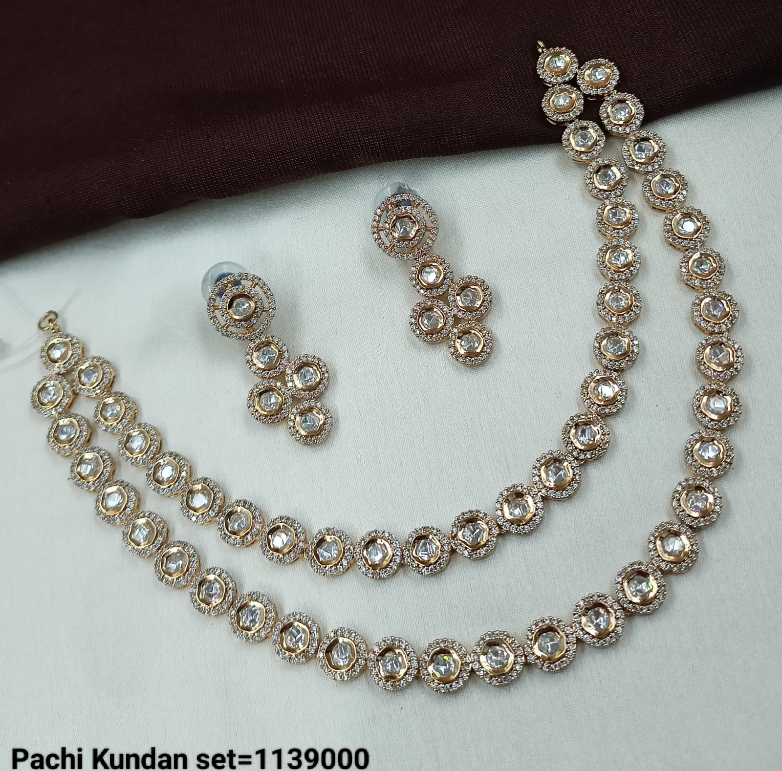 Elegant Pachi Kundan Necklace & Earring Set – Handcrafted Bridal Jewelry