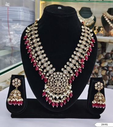 Regal Bridal Kundan Necklace & Jhumka Earring Set – Lucentemarket