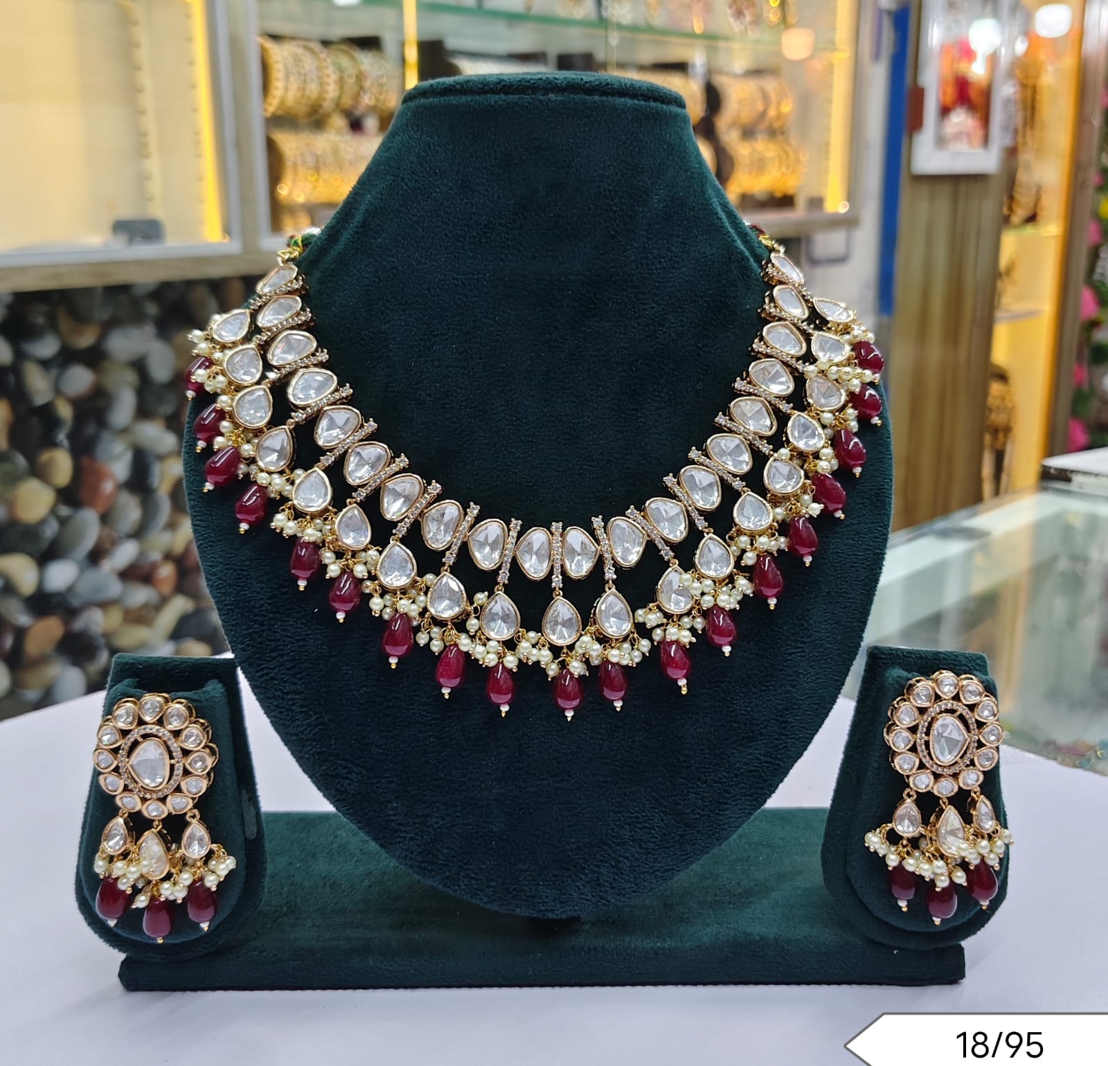 Royal Kundan Necklace & Earrings Set