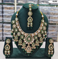 Royal Kundan Bridal Necklace Set with Maang Tikka
