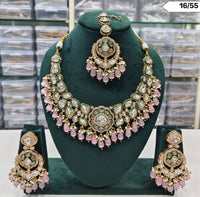 Royal Kundan Bridal Necklace Set with Maang Tikka