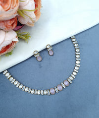 Elegant Sleek Collar Necklace & Matching Earring Set