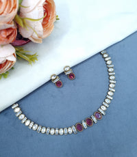 Elegant Sleek Collar Necklace & Matching Earring Set