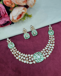 Traditional Indian Enamel Work Statement Necklace & Earring Set