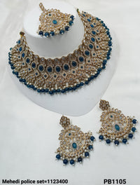 Antique Gold Plated Kundan Necklace Set