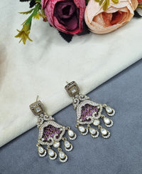 Ornate Chandelier Drop Earrings with Tiered Charms