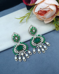 Ornate Floral & Medallion Dangle Earrings for Festive Wear