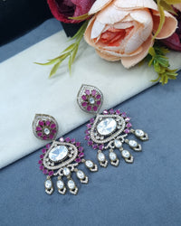 Ornate Floral & Medallion Dangle Earrings for Festive Wear