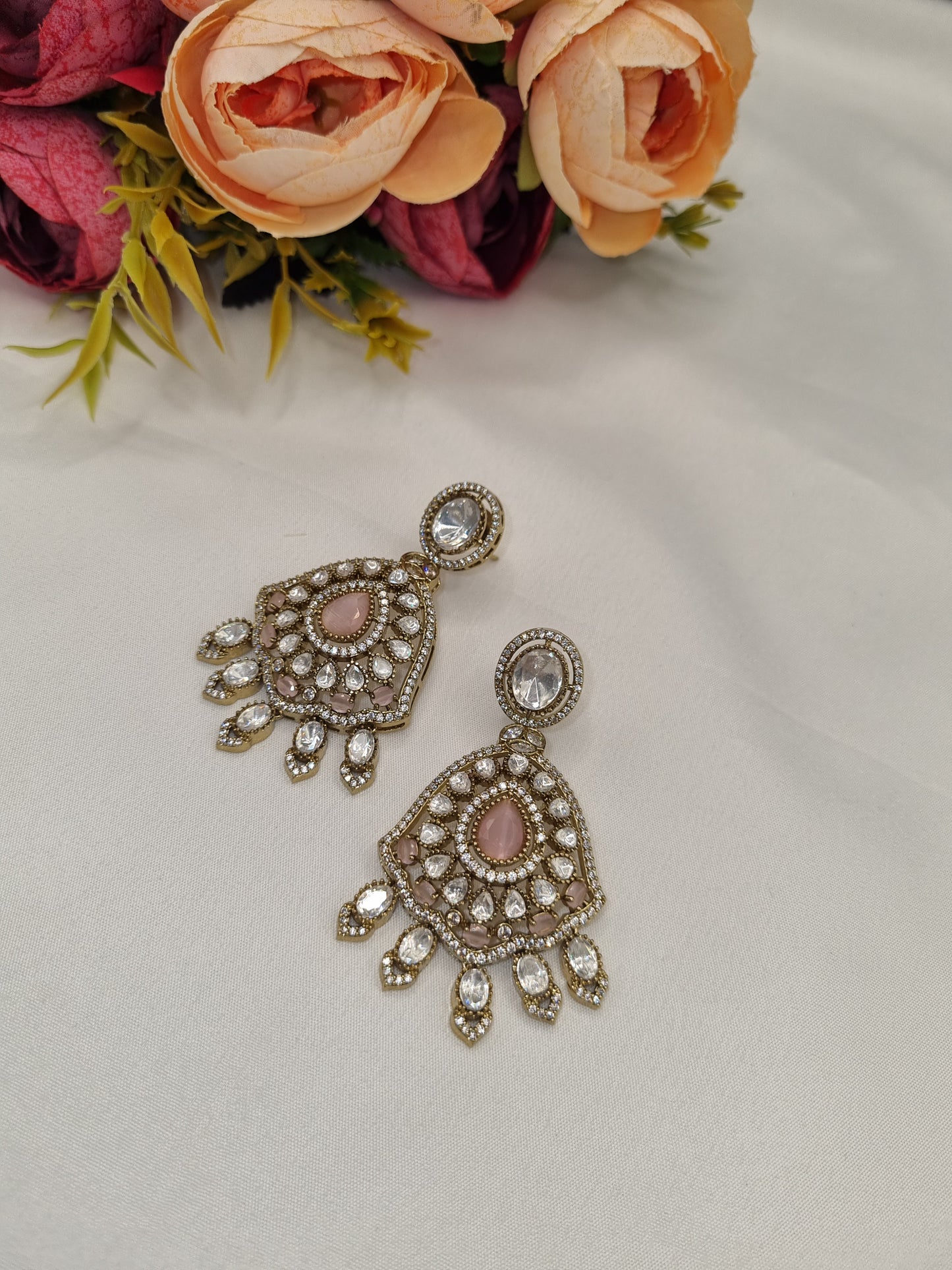 Kundan Dangle Earrings for Women | Designer Ethnic Party Wear Jewellery