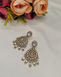 Shield Cluster Kundan Earrings