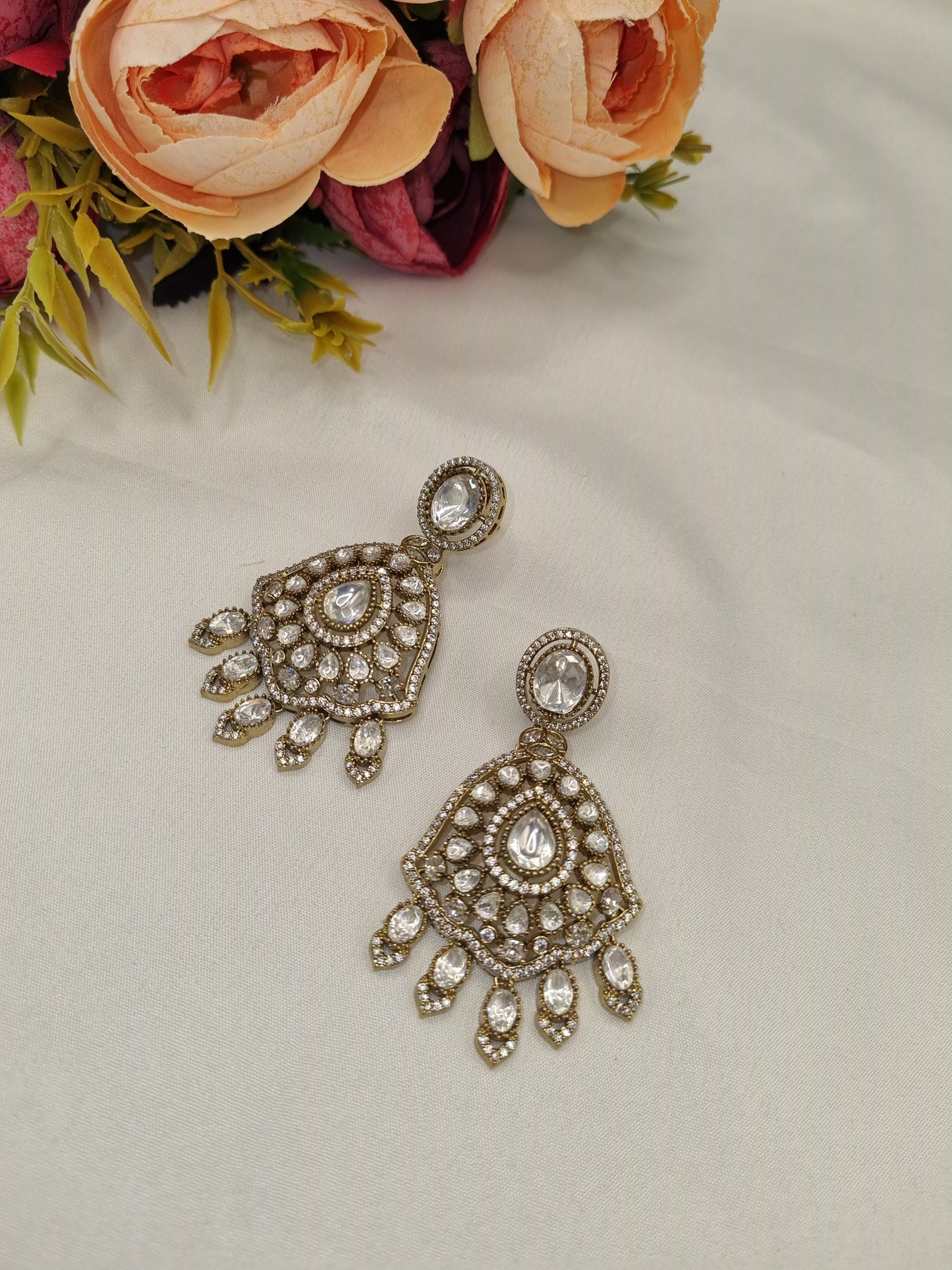 Kundan Dangle Earrings for Women | Designer Ethnic Party Wear Jewellery