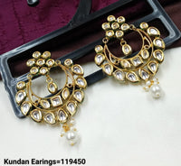 Elegant Traditional Kundan Hoop Earrings with Drop Detailing – Style