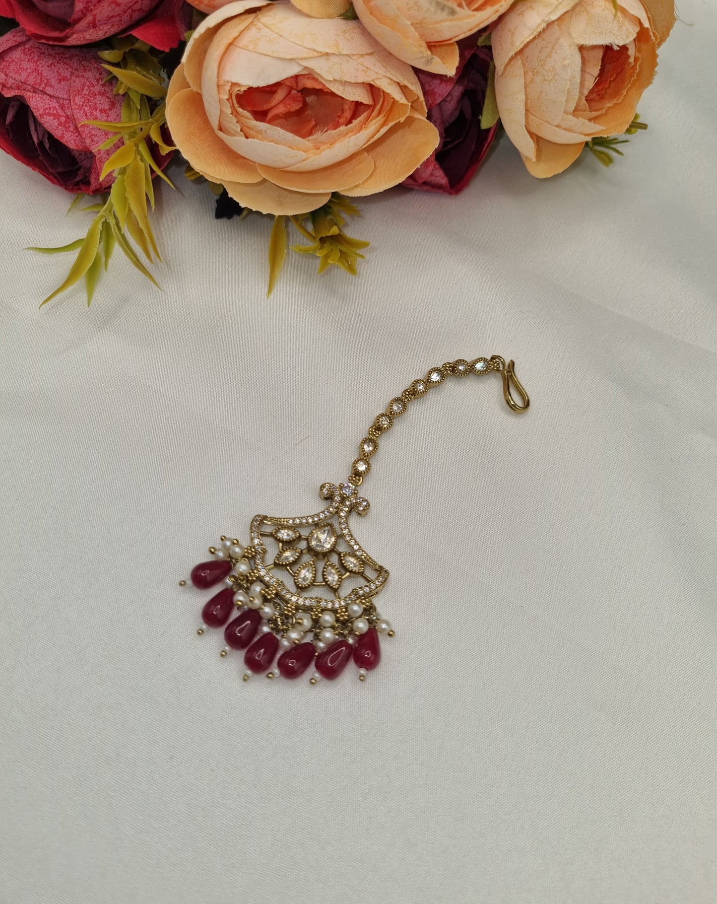TRADITIONAL HERITAGE KUNDAN MAANG TIKKA