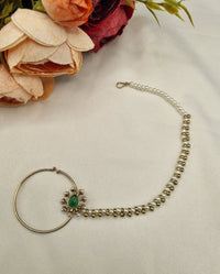 Traditional Pearl Bead Nath with Chain