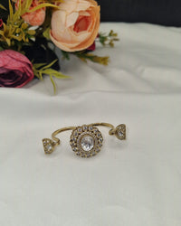 Kundan Medallion Open Ring