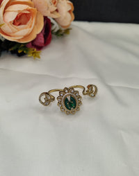 Royal Kundan Floral Open Ring