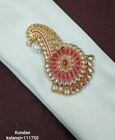 Floral CZ Kalangi with Intricate Stone Setting and Pearl Accent