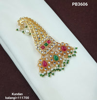 Traditional CZ Kalangi with Teardrop Stones and Pearl Bead Detailing
