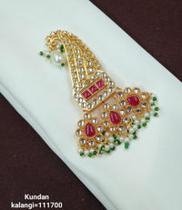 Traditional CZ Kalangi with Teardrop Stones and Pearl Bead Detailing
